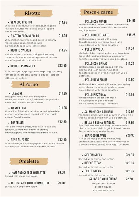 bella e buona italian restaurant menu|bella e buona restaurant.